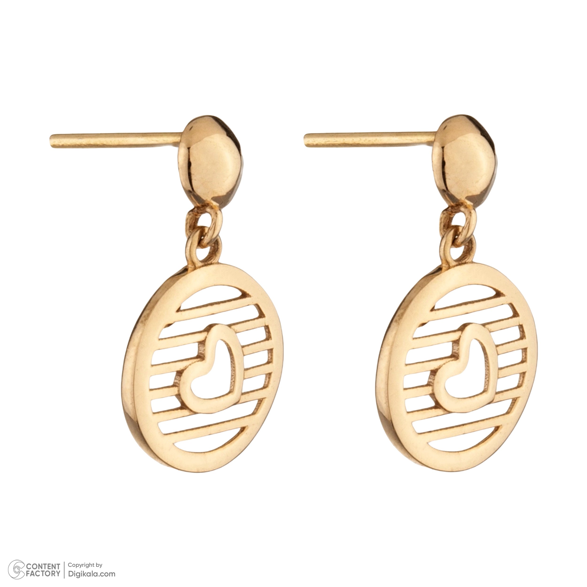 گوشواره میخی طلا 18 عیار زنانه نیکان گلد مدل پرنیان — تصویر 2 از 4
