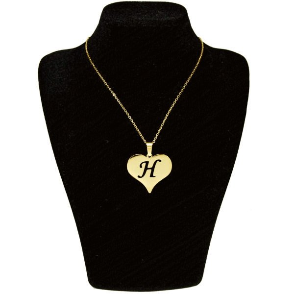 گردنبند طلا 18 عیار زنانه طرح H کد UN0013 — تصویر 1 از 2