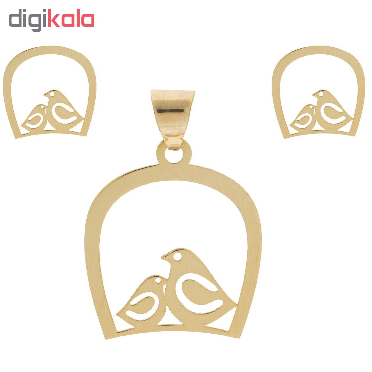 نیم ست طلا 18 عیار زنانه طرح پرنده کد SG566 — تصویر 2 از 6