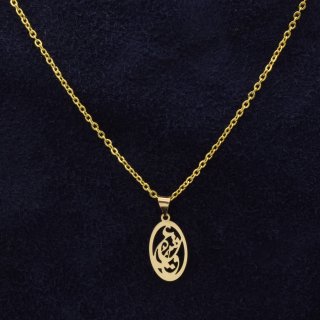 گردنبند طلا 18 عیار زنانه مدل عشق P955 — تصویر 2 از 2