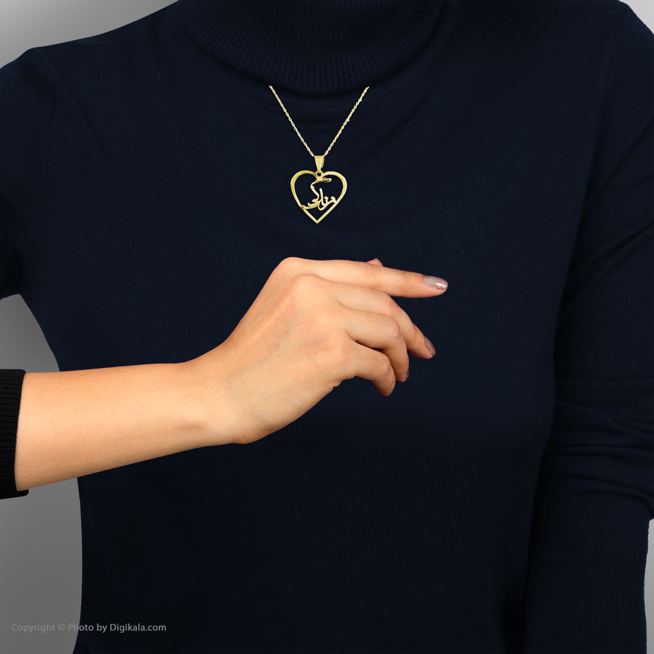 گردنبند طلا 18 عیار زنانه با زنجیر حلقه‌ای (فلامینگو) نیکان گلد مدل NK 5689 — تصویر 2 از 3