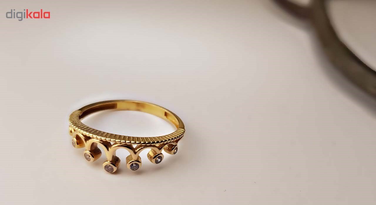 انگشتر طلا 18 عیار گالری آمانژ مدل D160 — تصویر 3 از 5
