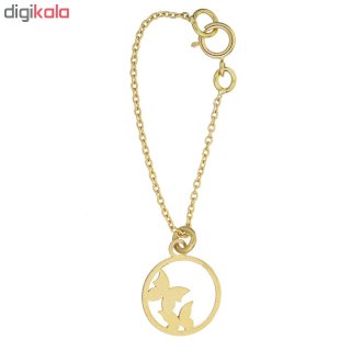 آویز ساعت طلا 18 عیار زنانه طرح پروانه کد SG375 — تصویر 2 از 2