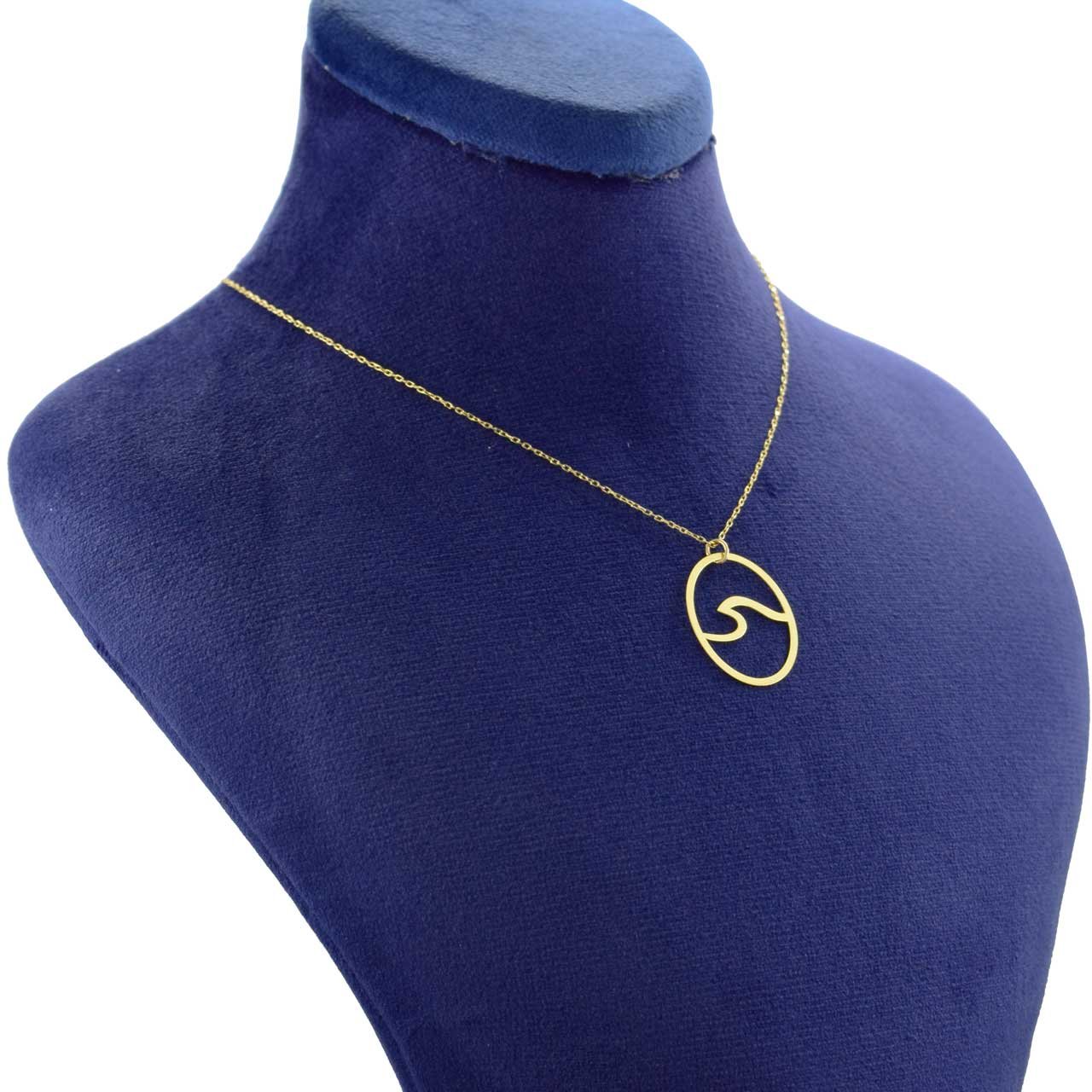 گردنبند طلا 18 عیار زنانه با زنجیر حلقه‌ای (فلامینگو) نیکان گلد مدل NK 5689 — تصویر 3 از 5