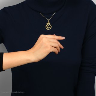 گردنبند طلا 18 عیار زنانه با زنجیر حلقه‌ای (فلامینگو) نیکان گلد مدل انار — تصویر 4 از 4
