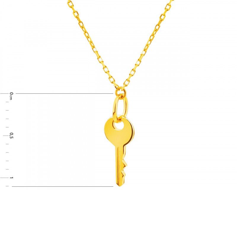 گردنبند طلا 18 عیار زنانه قیراط طرح کلید کد GH2358 — تصویر 2 از 4