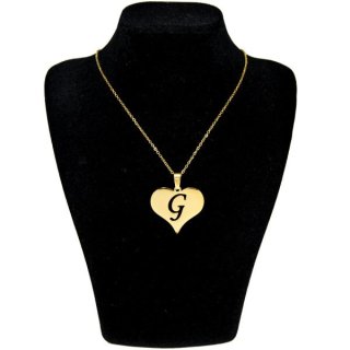 گردنبند طلا 18 عیار زنانه طرح G کد UN0041 — تصویر 2 از 2