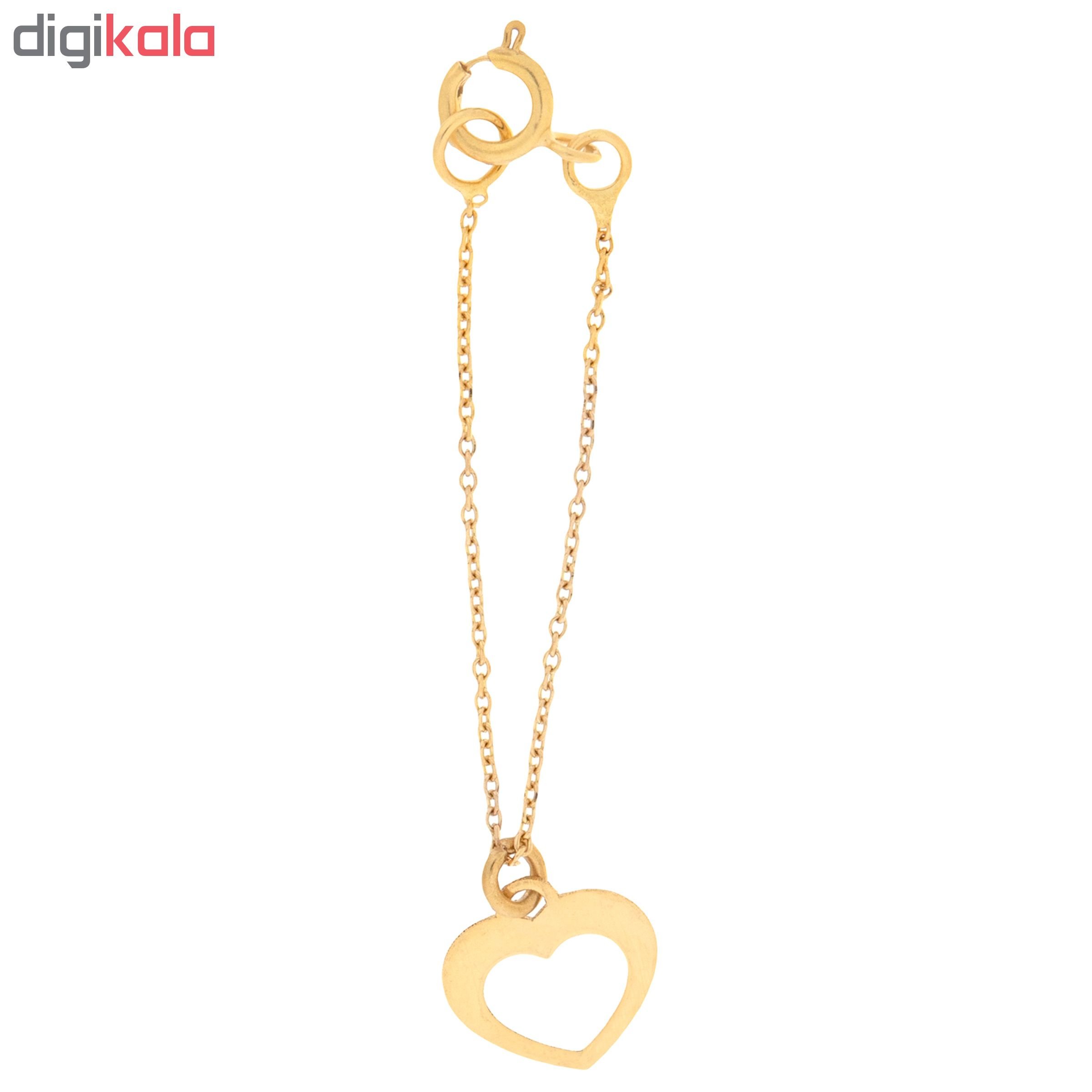 آویز ساعت طلا 18 عیار زنانه طرح قلب کد SG316 — تصویر 2 از 3