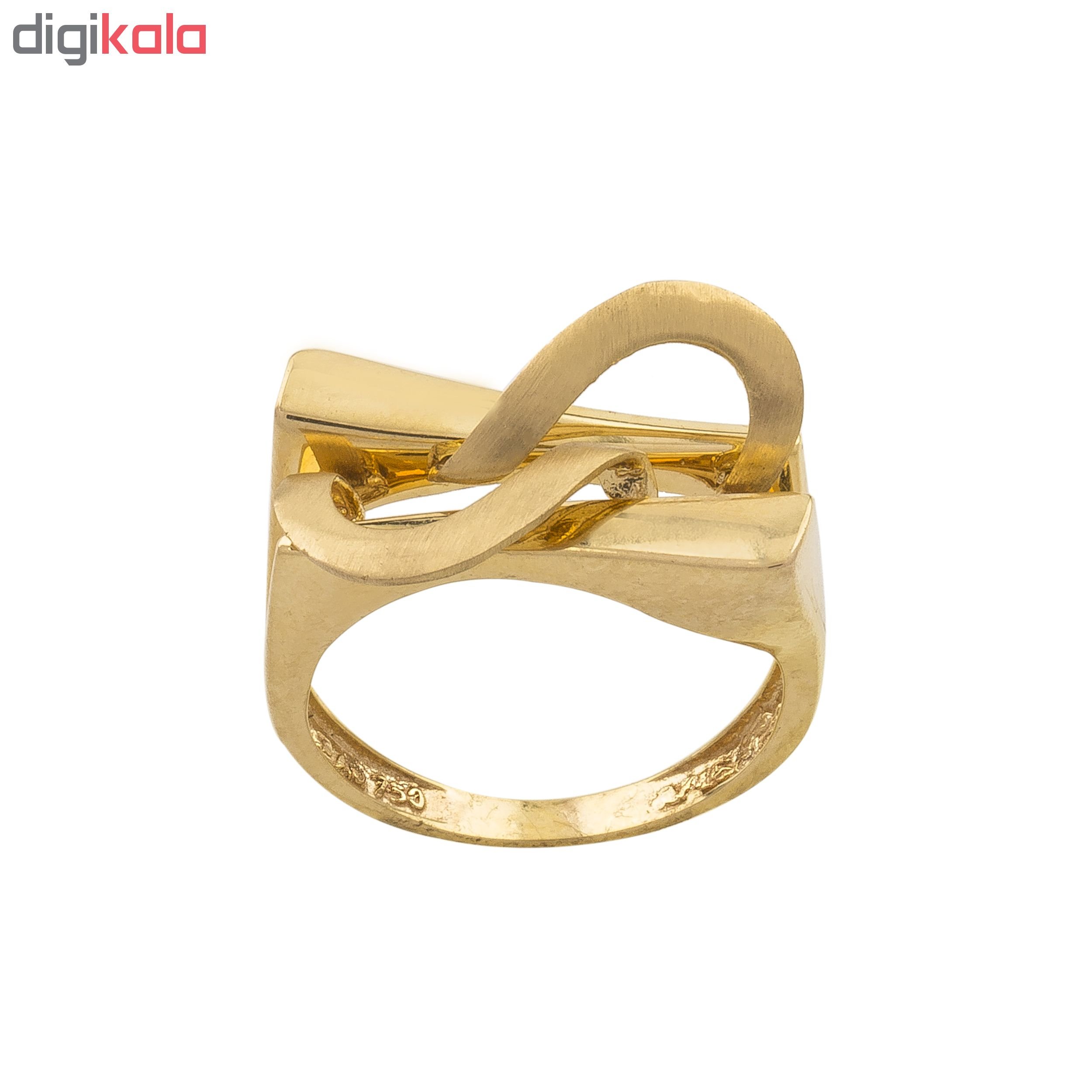 انگشتر طلا 18 عیار زنانه کد R137 — تصویر 3 از 5