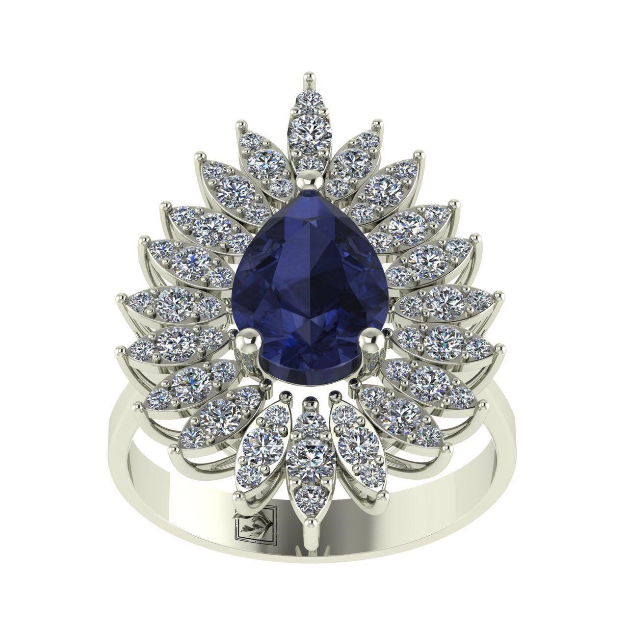 انگشتر طلا 18 عیار اونیکست مدل 1949 Sapphire — تصویر 1 از 6