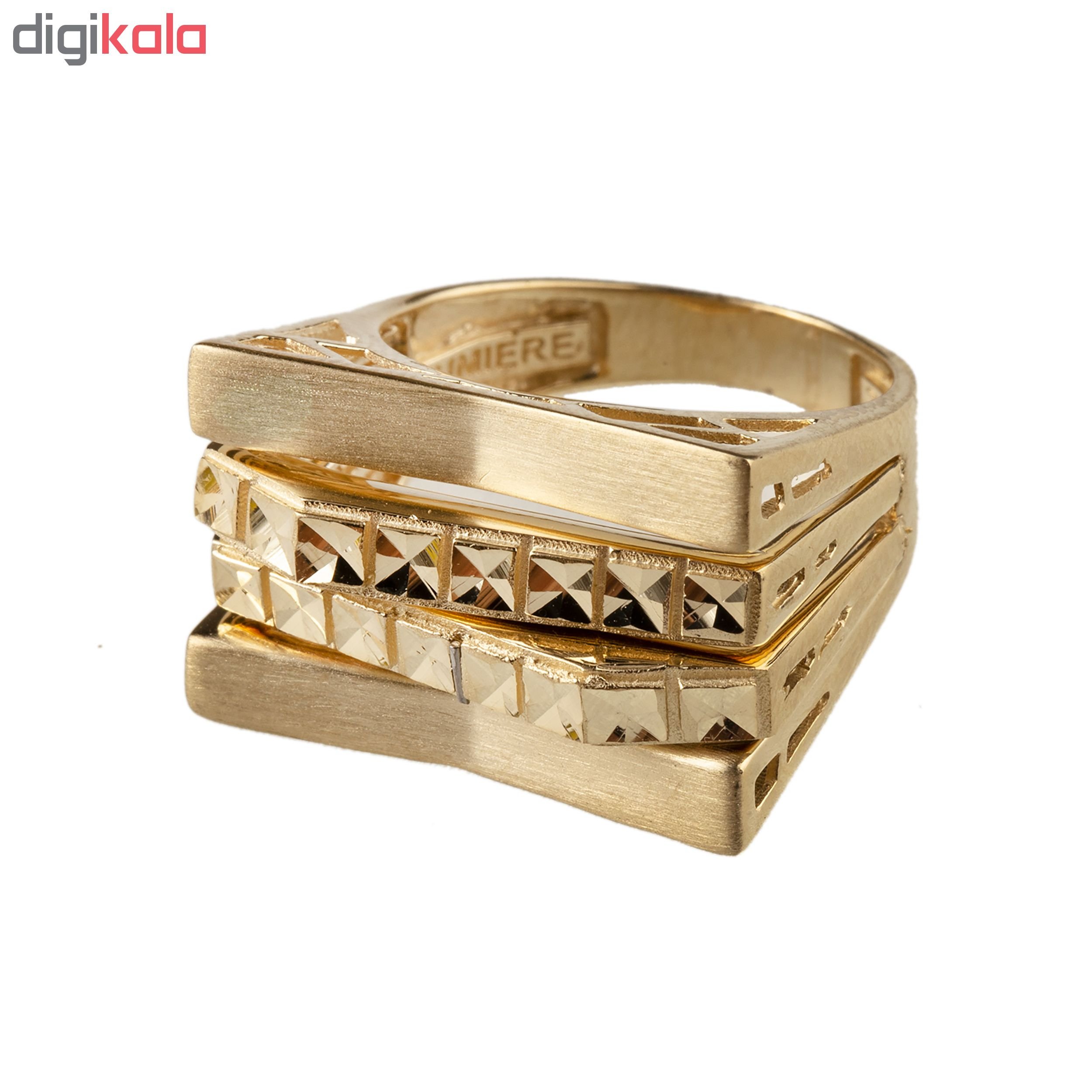 انگشتر طلا 18 عیار زنانه کد R154 — تصویر 2 از 5