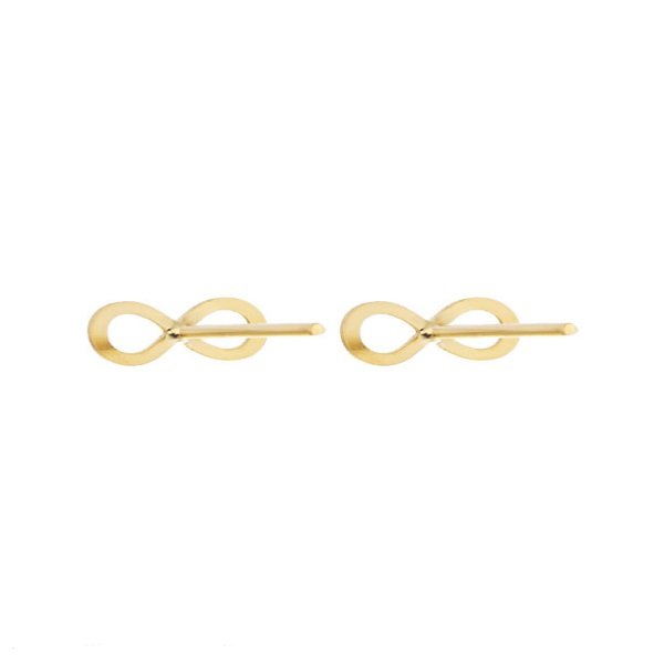 گوشواره طلا 18 عیار زنانه مدل بینهایت — تصویر 2 از 3