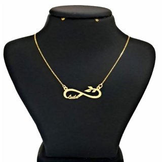 گردنبند طلا 18 عیار زنانه مدل بینهایت — تصویر 1 از 2