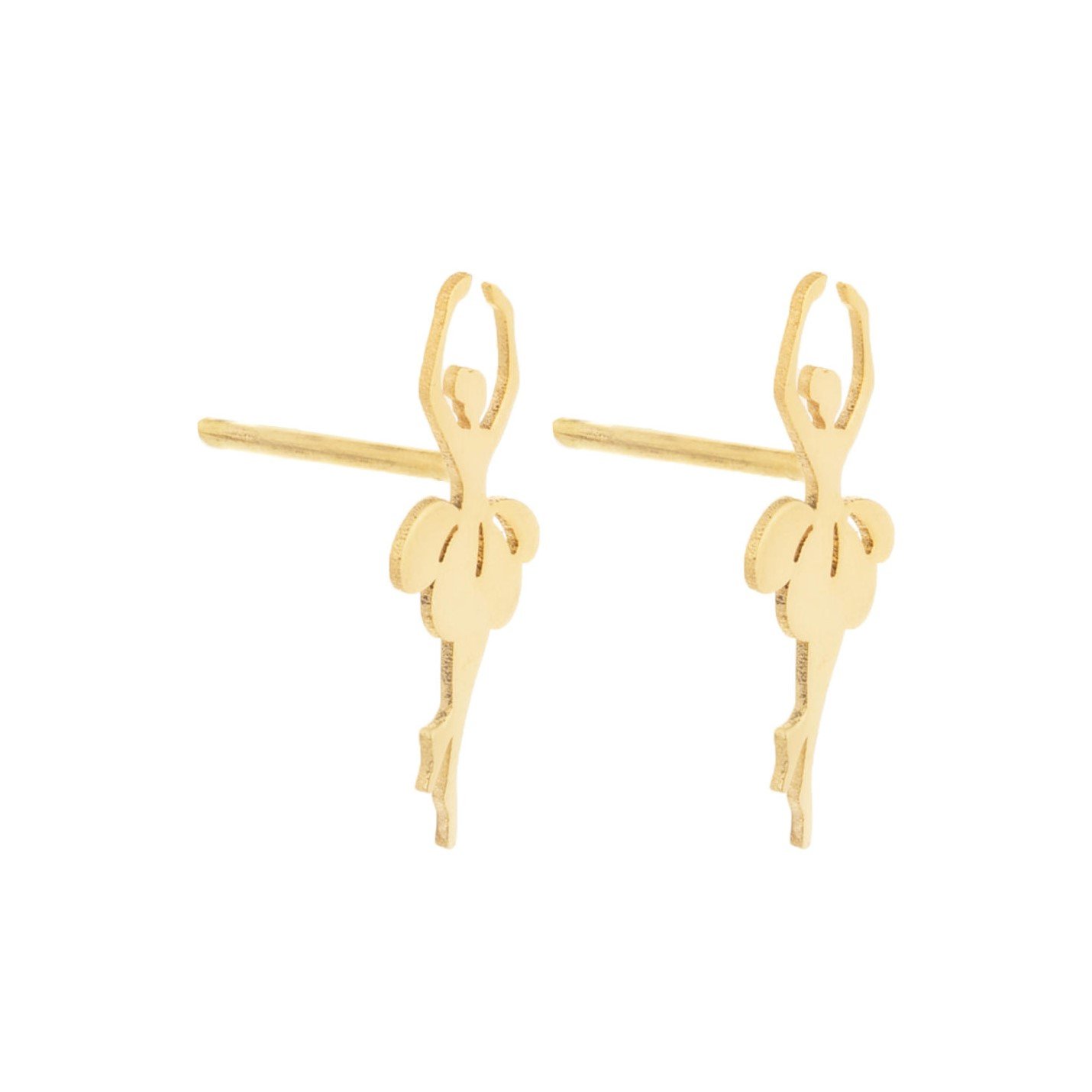 گوشواره طلا 18 عیار زنانه قیراط طرح بالرین کد GH4778 — تصویر 3 از 4