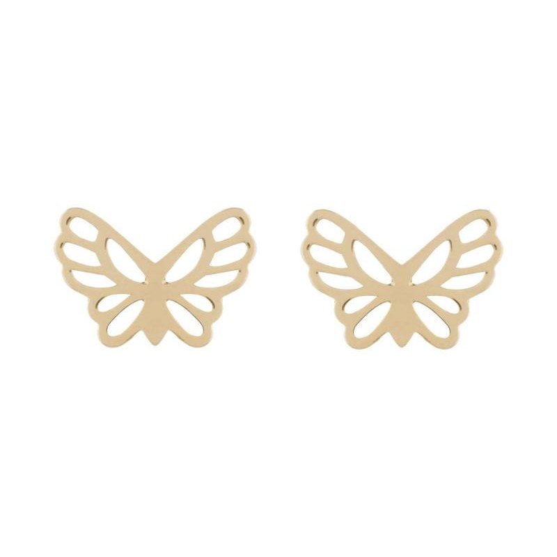 گوشواره طلا 18 عیار زنانه قیراط طرح پروانه کد GH5235 — تصویر 2 از 3
