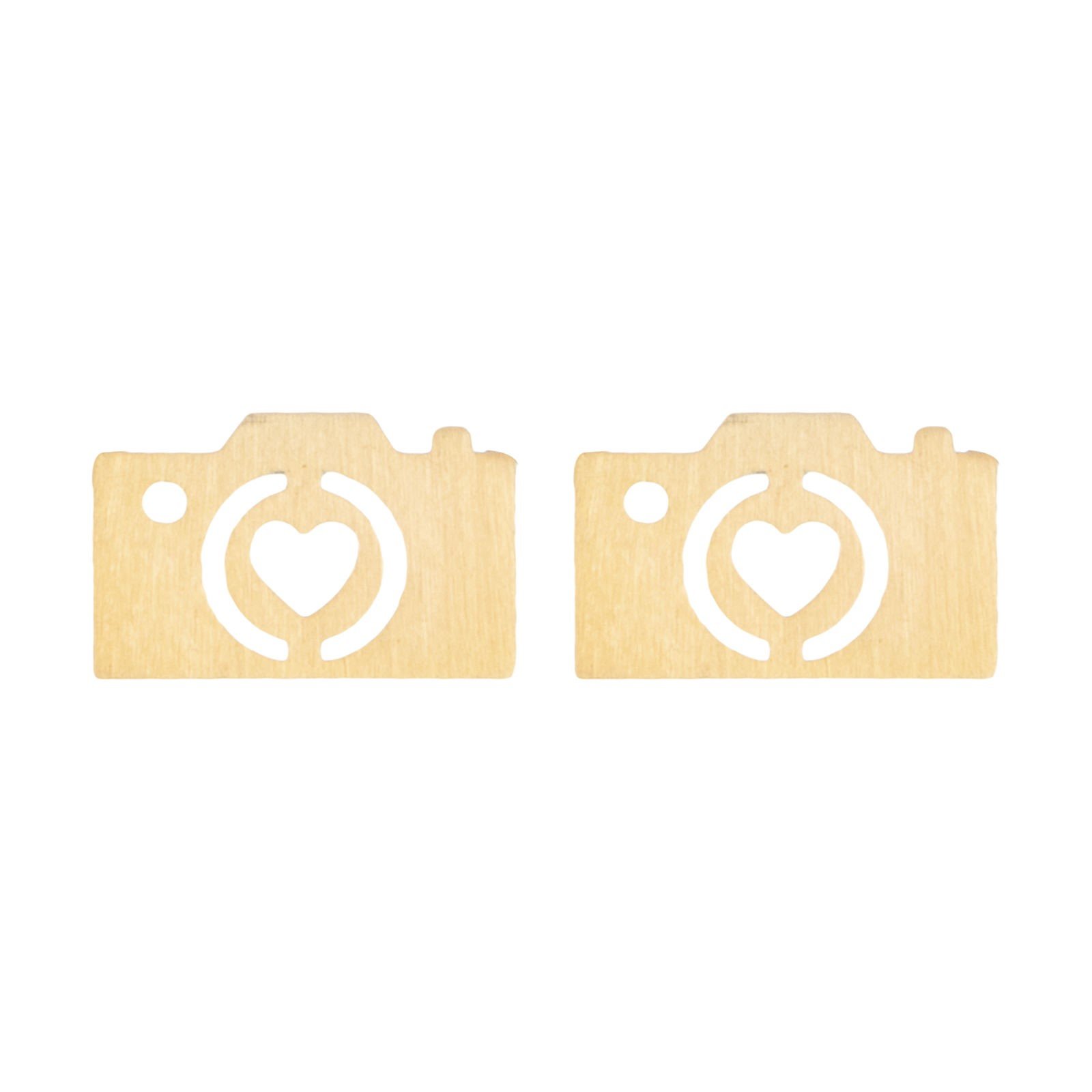 گوشواره طلا 18 عیار زنانه قیراط طرح دوربین کد GH4619 — تصویر 1 از 4