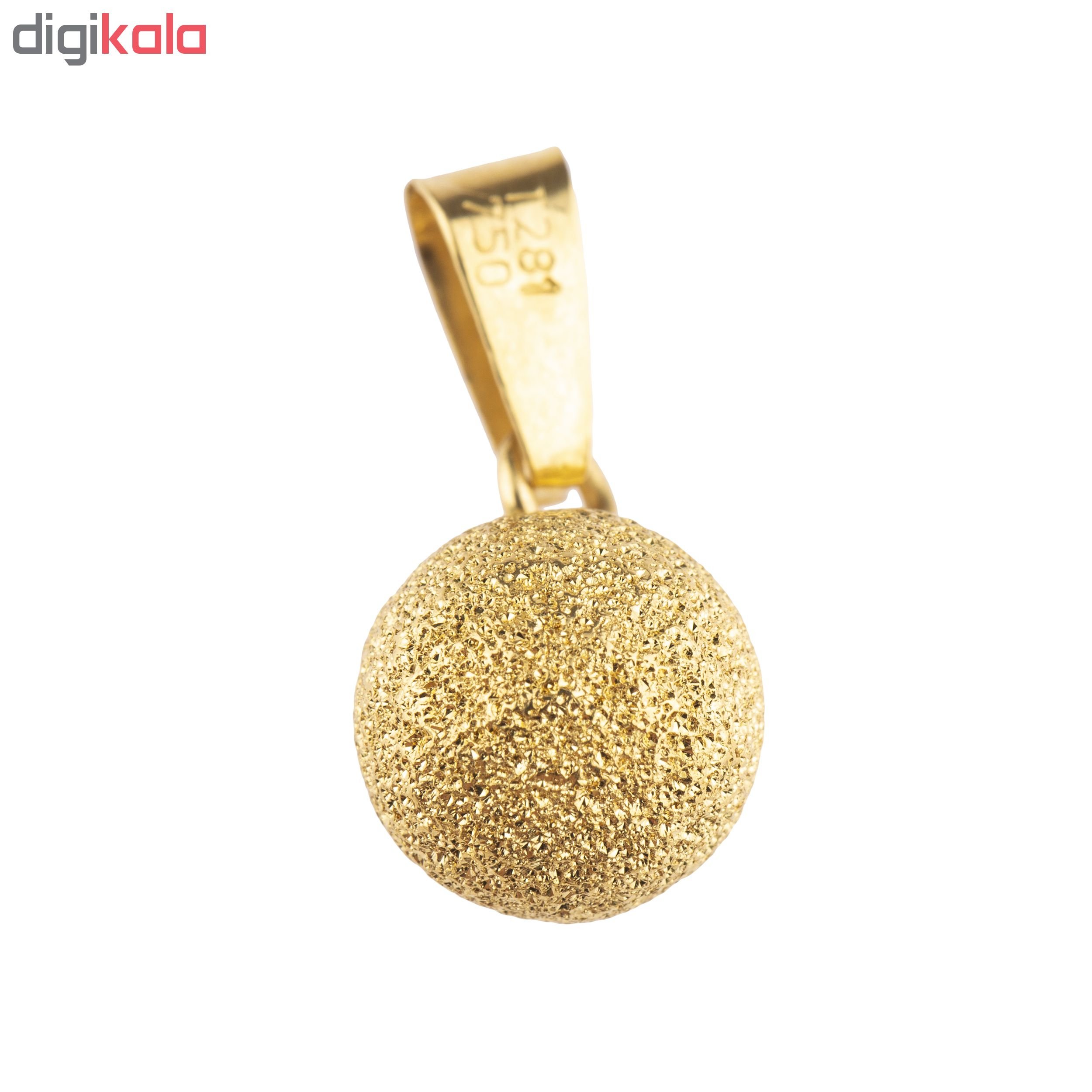 آویز گردنبند طلا 18 عیار کد P103 — تصویر 2 از 4