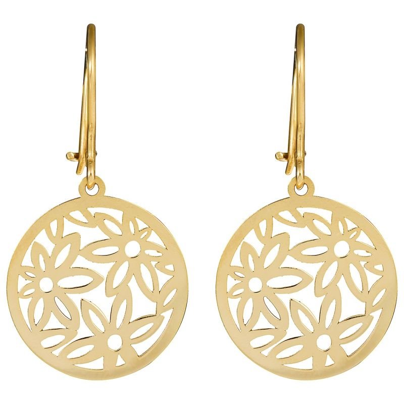 گوشواره طلا 18 عیار زنانه مدل گل — تصویر 1 از 2
