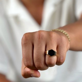 انگشتر طلا 18 عیار مردانه نیکان گلد مدل NK963 سایز 61 — تصویر 4 از 4