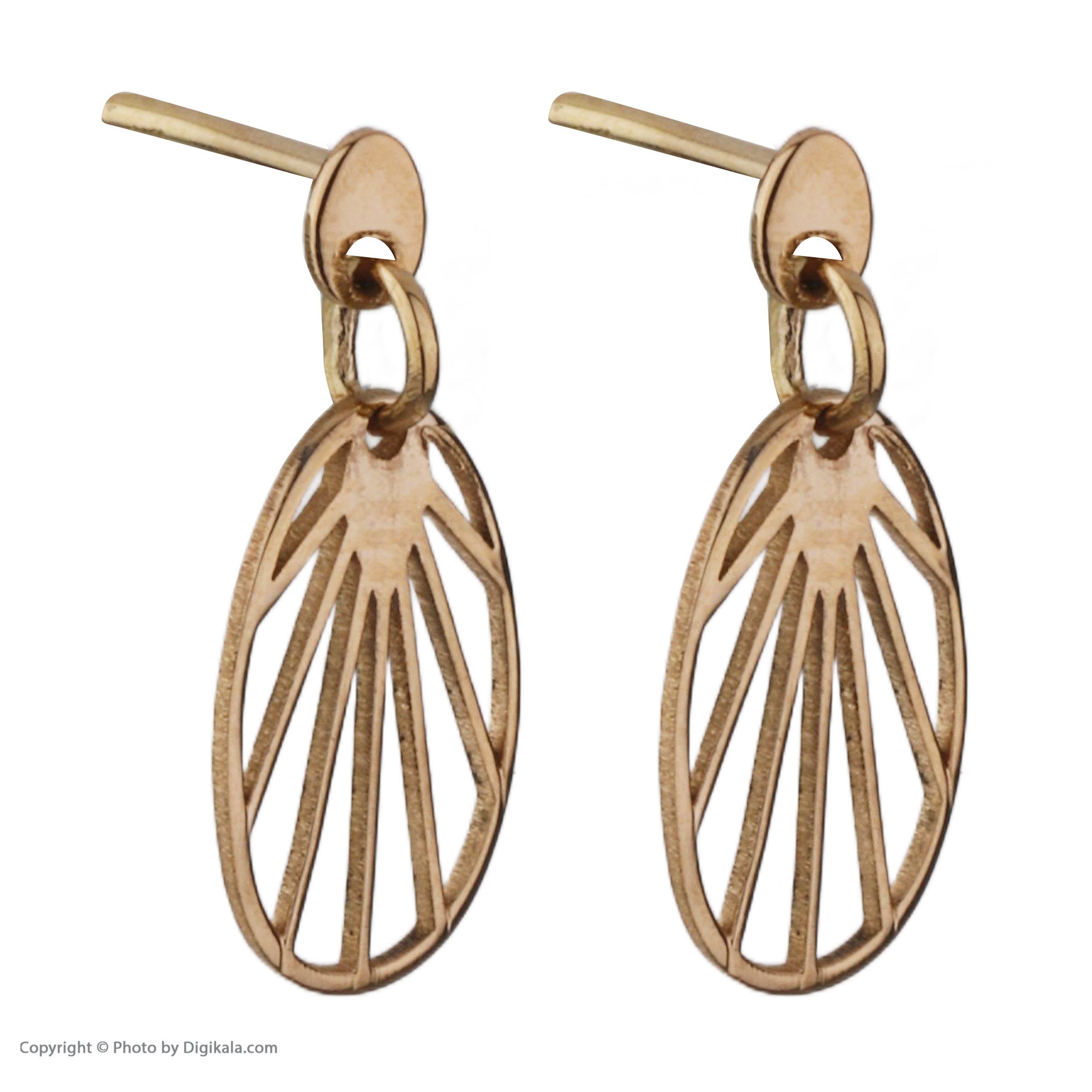 گوشواره میخی طلا 18 عیار زنانه نیکان گلد مدل E851 — تصویر 4 از 6