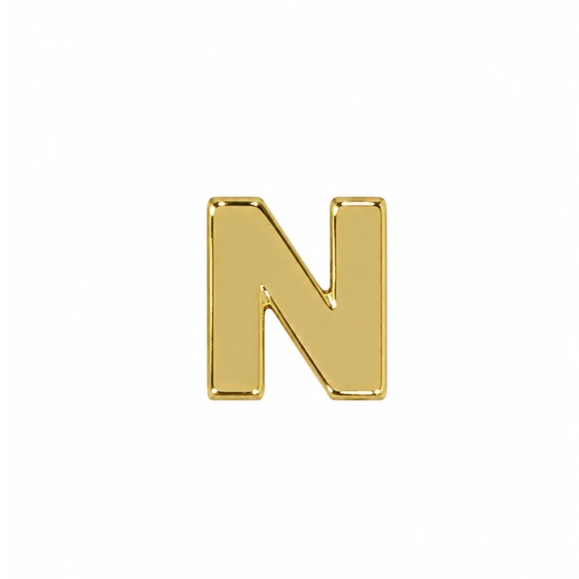 آویز گردنبند طلا 18 عیار بچگانه نیکان گلد طرح N — تصویر 1 از 2