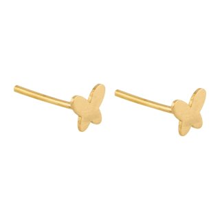 گوشواره میخی طلا 18 عیار دخترانه نیکان گلد مدل پروانه کد NK207 — تصویر 5 از 5