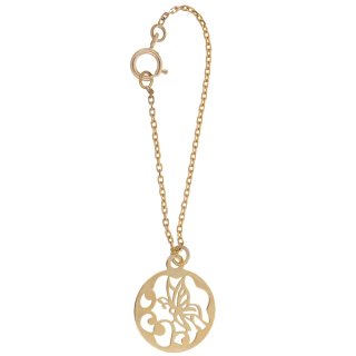 آویز ساعت طلا 18 عیار زنانه طرح پروانه کد SG476 — تصویر 1 از 2