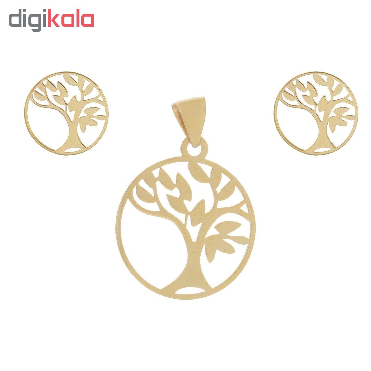 نیم ست طلا 18 عیار زنانه طرح درخت کد SG568 — تصویر 2 از 7