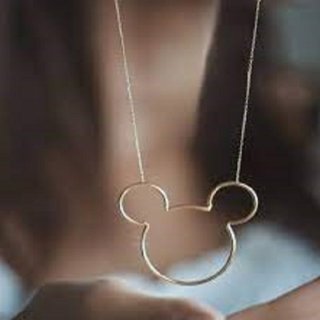 گردنبند طلا 18 عیار زنانه مدل میکی موس — تصویر 4 از 4