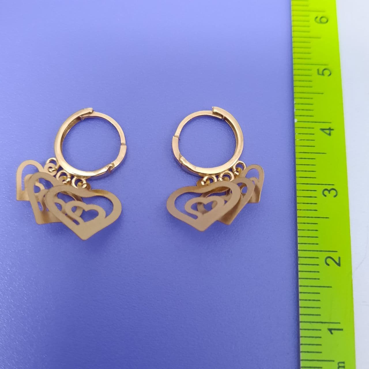 گوشواره طلا 18 عیار زنانه گالری یارطلا کد AG27-15 — تصویر 5 از 8