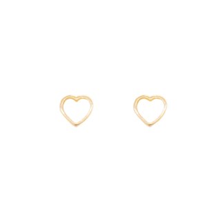 گوشواره طلا 18 عیار زنانه مدل قلب P0039 — تصویر 2 از 2
