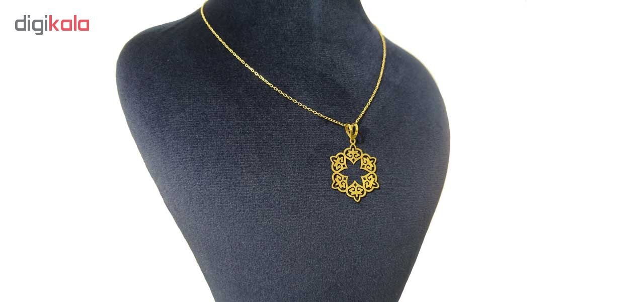 آویز گردنبند طلا 18 عیار کانیار گالری مدل M943 — تصویر 2 از 3