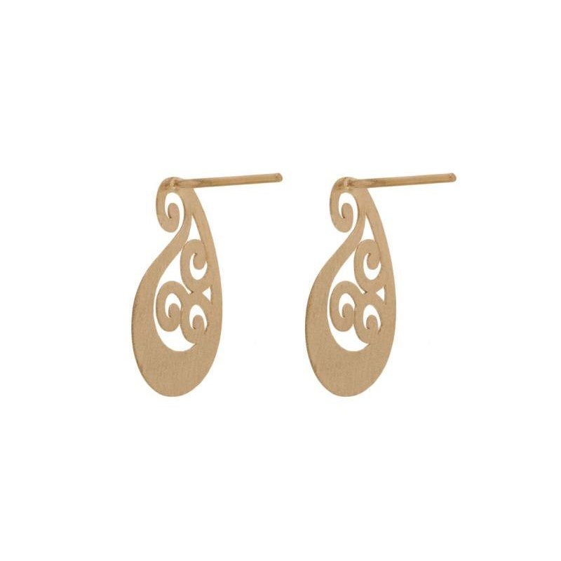 نیم ست طلا 18 عیار زنانه مدل بته جقه کد GH6325 — تصویر 4 از 5