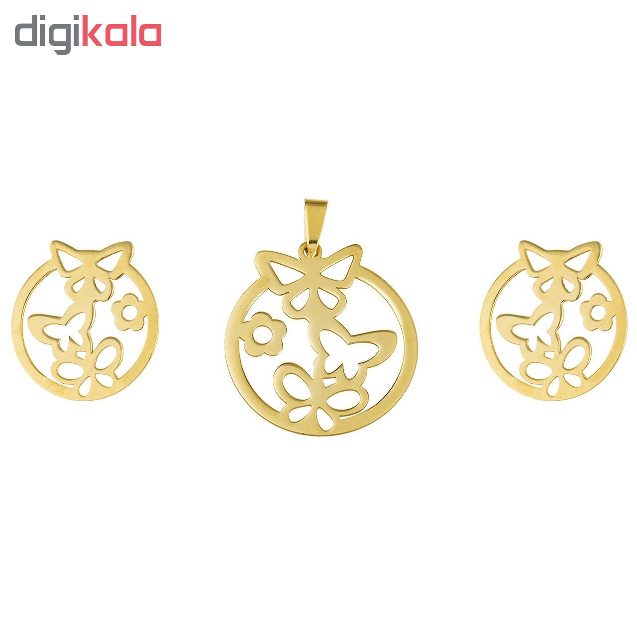 نیم ست طلا 18 عیار زنانه طرح پروانه کد SG570 — تصویر 2 از 6