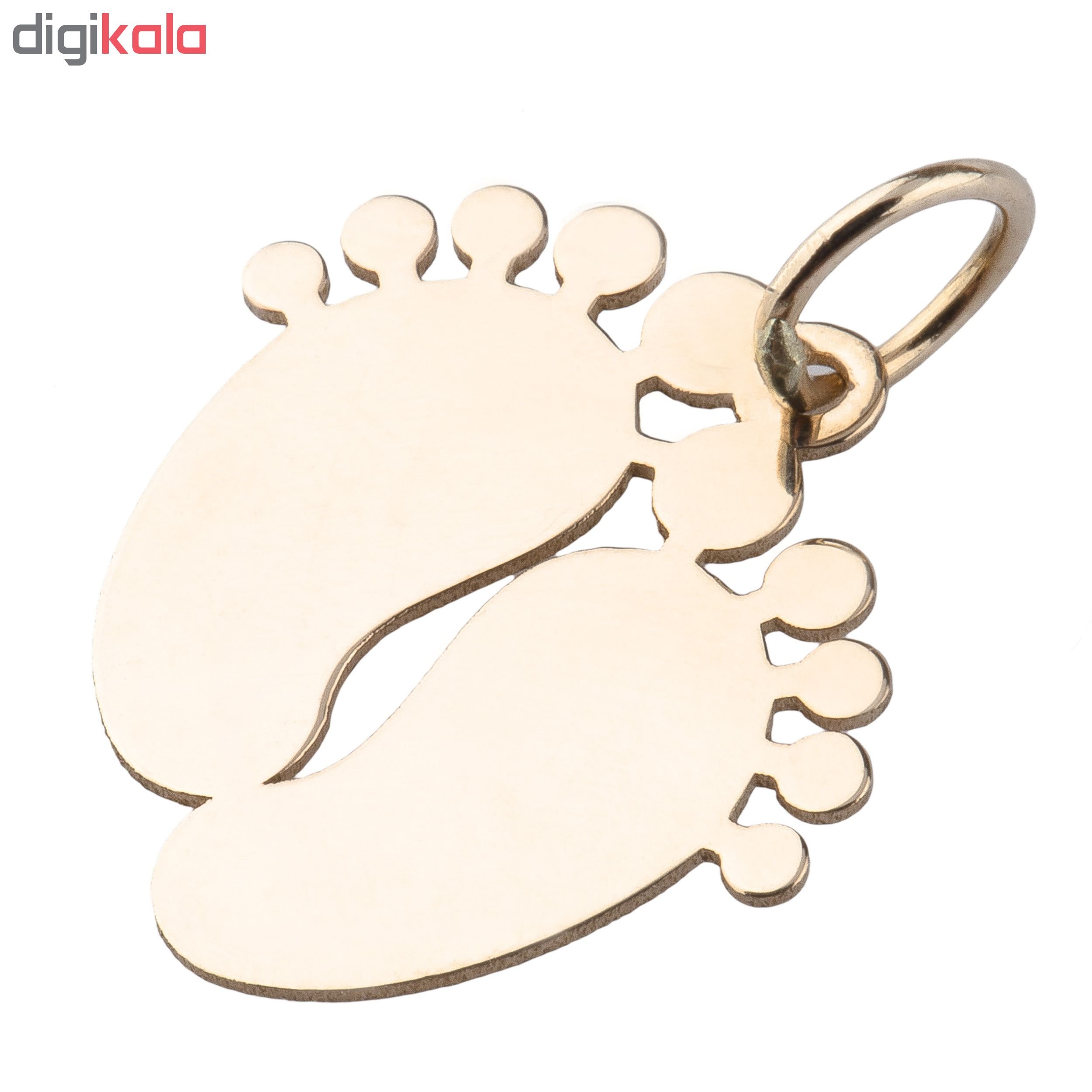 آویز گردنبند طلا 18 عیار کد P1001 — تصویر 3 از 4