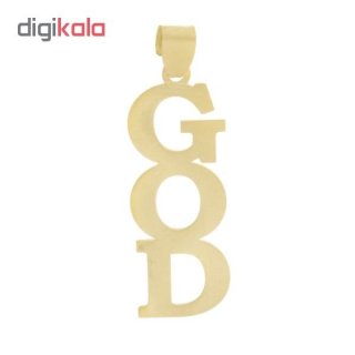 آویز گردنبند طلا 18 عیار زنانه طرح God کد UN0103 — تصویر 3 از 3