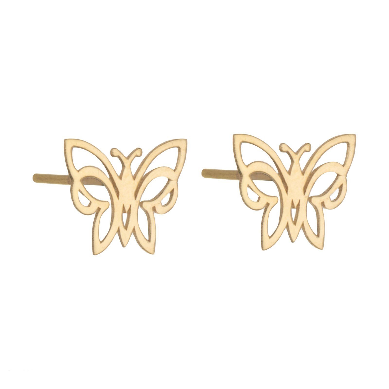 گوشواره طلا 18 عیار زنانه قیراط طرح پروانه کد GH4787 — تصویر 2 از 4