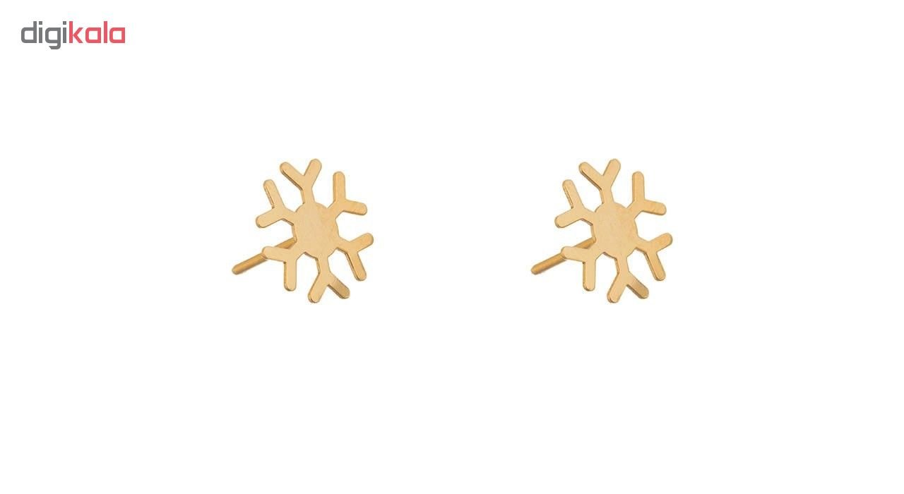 گوشواره طلا 18 عیار آریاگلد مدل R256 — تصویر 2 از 3