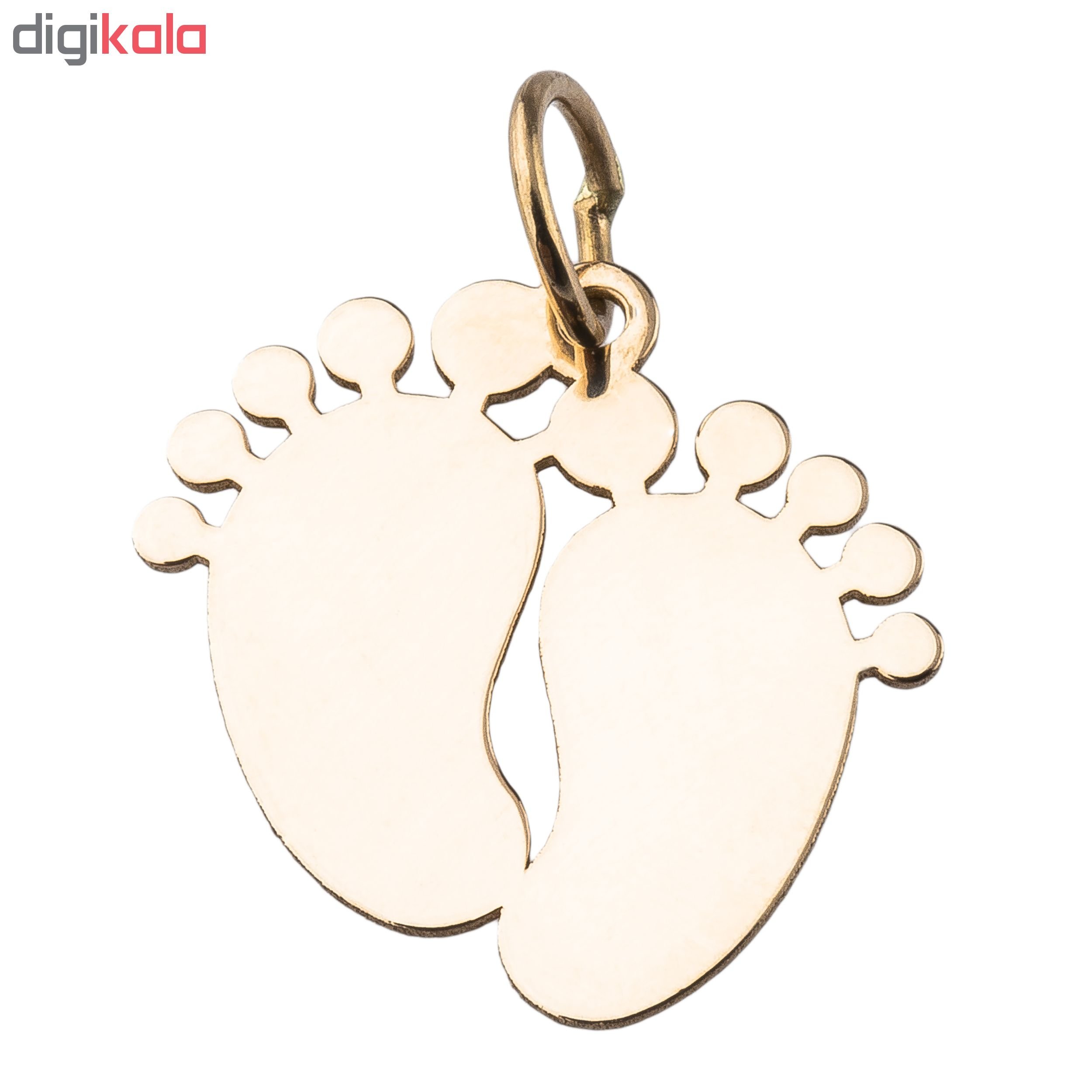 آویز گردنبند طلا 18 عیار کد P1001 — تصویر 2 از 4