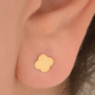 گوشواره میخی طلا 18 عیار زنانه نیکان گلد مدل NK456 — تصویر 3 از 3