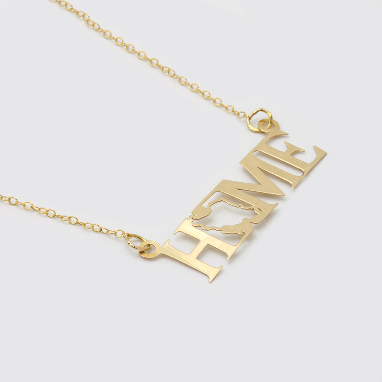 گردنبند طلا 18 عیار زنانه با زنجیر حلقه‌ای (فلامینگو) نیکان گلد مدل HOME 44 — تصویر 3 از 4