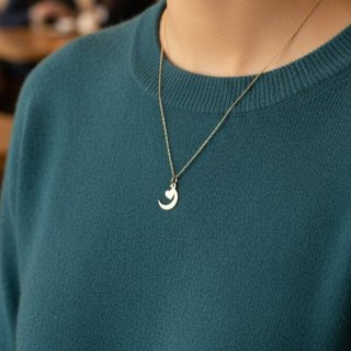 گردنبند طلا 18 عیار زنانه با زنجیر حلقه‌ای (فلامینگو) نیکان گلد مدل قلب — تصویر 4 از 4