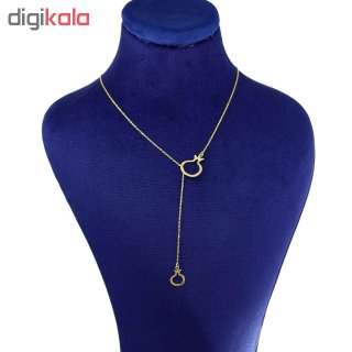 گردنبند طلا 18 عیار زنانه با زنجیر حلقه‌ای (فلامینگو) نیکان گلد مدل انار — تصویر 3 از 4
