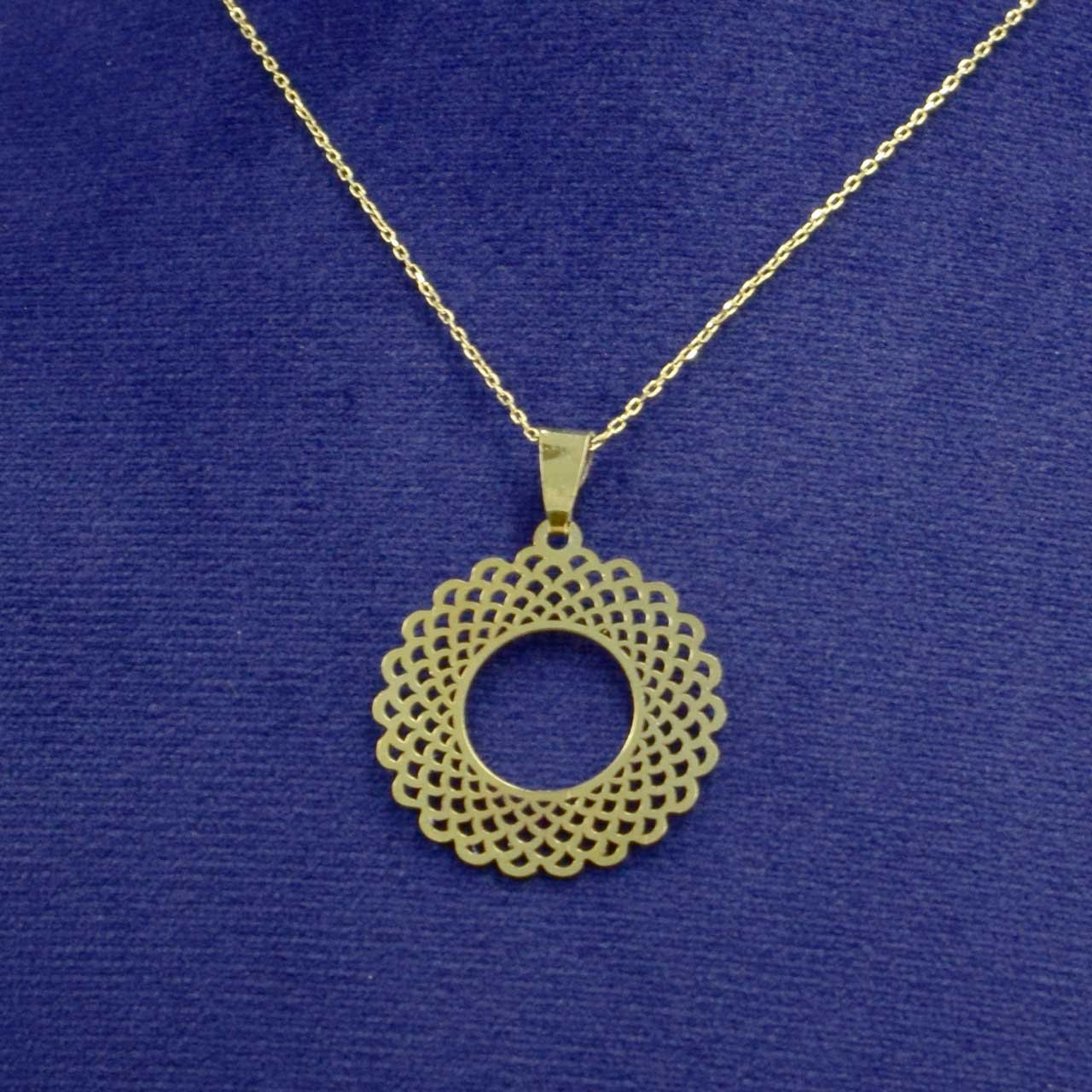 گردنبند طلا 18 عیار زنانه با زنجیر حلقه‌ای (فلامینگو) نیکان گلد مدل NK 5689 — تصویر 2 از 6