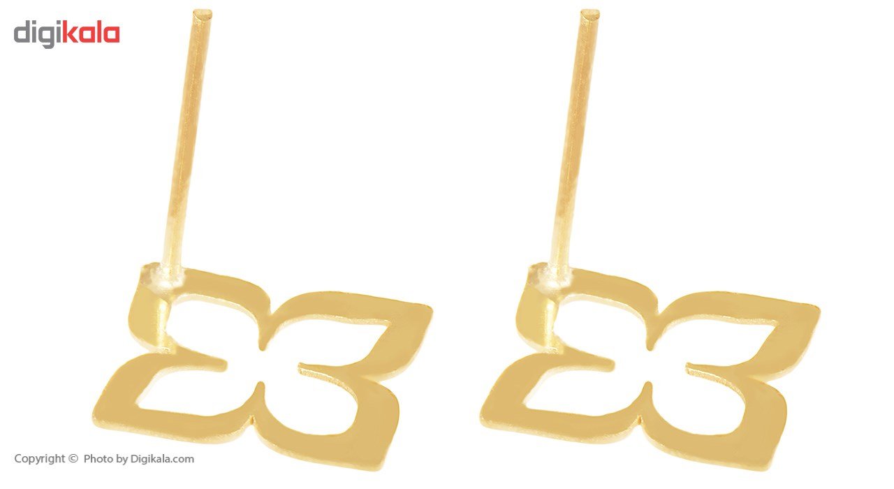 گوشواره طلا 18 عیار پندار گلد مدل GM07 — تصویر 3 از 4