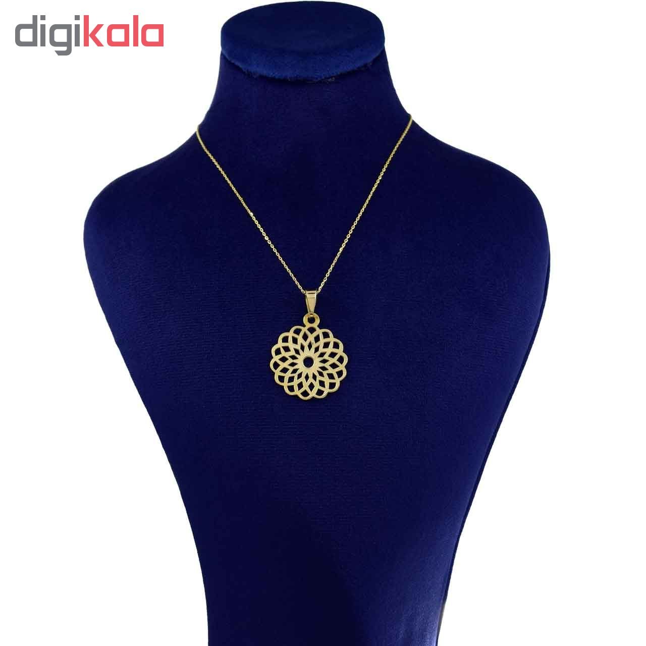 گردنبند طلا 18 عیار زنانه با زنجیر حلقه‌ای (فلامینگو) نیکان گلد مدل NK 5689 — تصویر 3 از 4