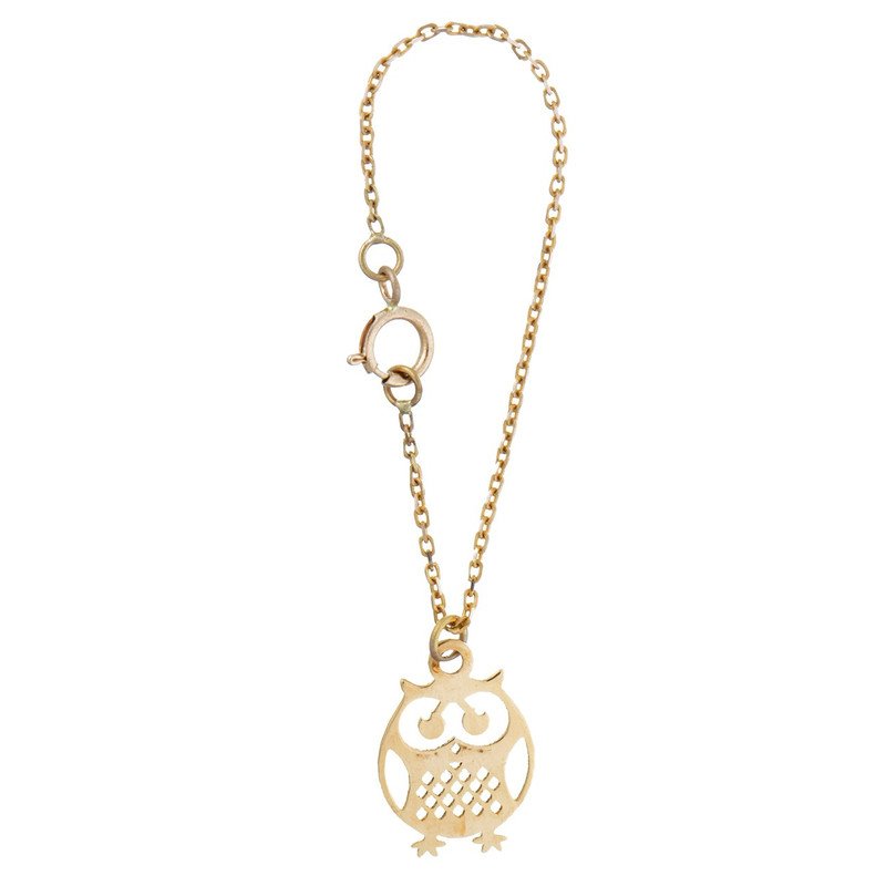 آویز ساعت طلا 18 عیار زنانه نیکان گلد مدل جغد