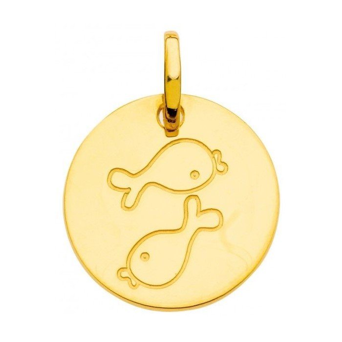 آویز گردنبند طلا 18 عیار زنانه قیراط طرح ماهی کد GH2485 — تصویر 1 از 3