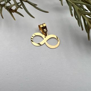 آویز گردنبند طلا 18 عیار زنانه نیکان گلد طرح بینهایت — تصویر 3 از 3