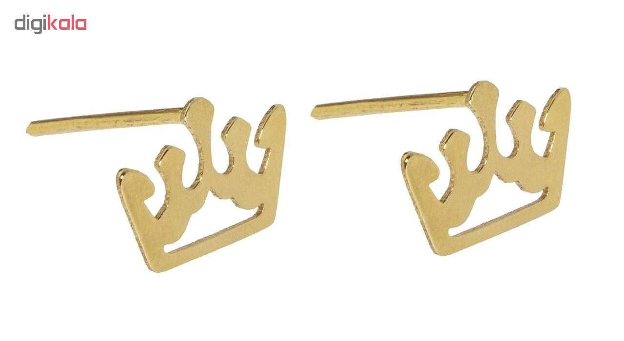 نیم ست طلا 18 عیار زنانه طرح تاج کد SG567 — تصویر 5 از 7